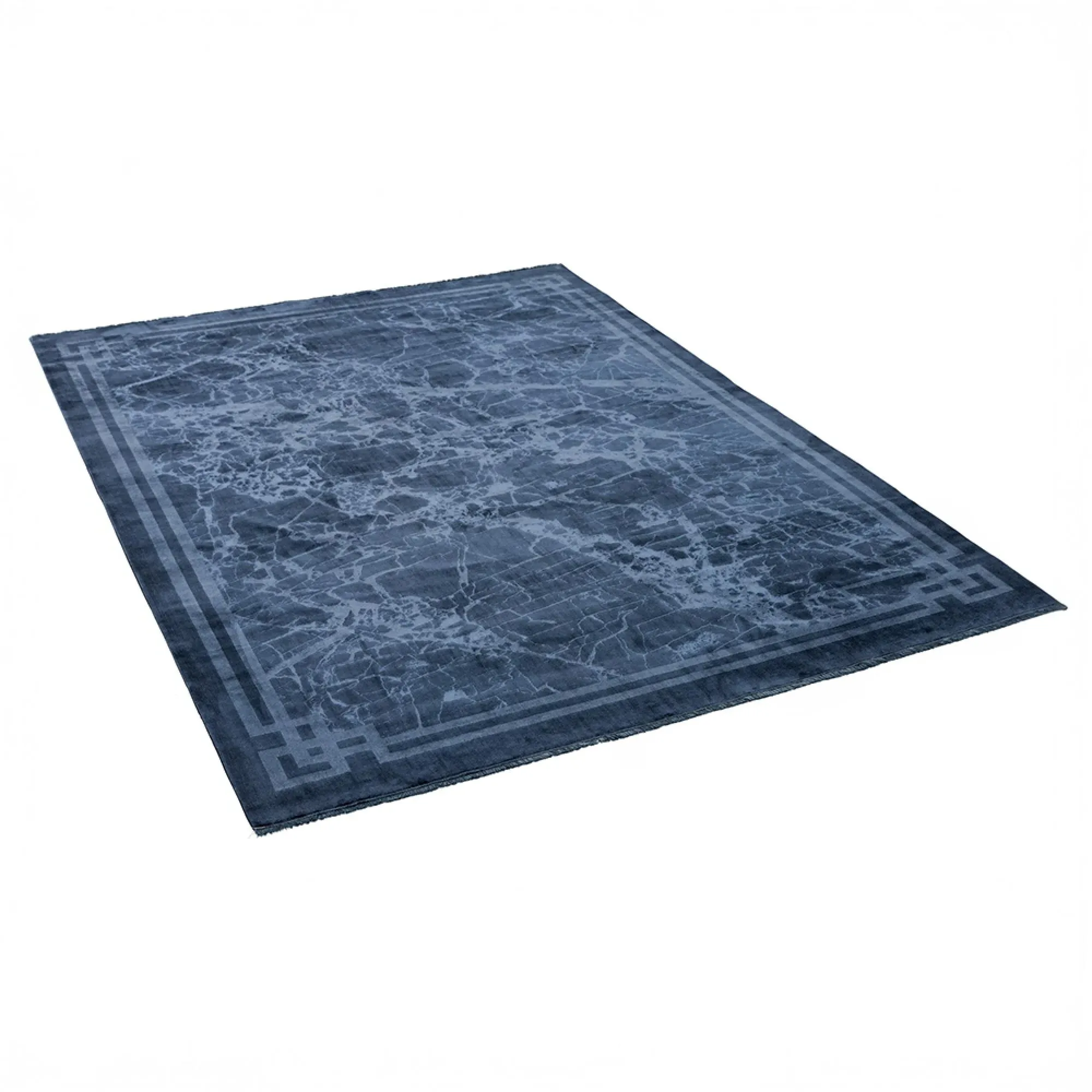 Zehraya Border Rug - Ink Blue