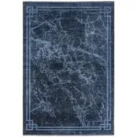 Zehraya Border Rug - Ink Blue