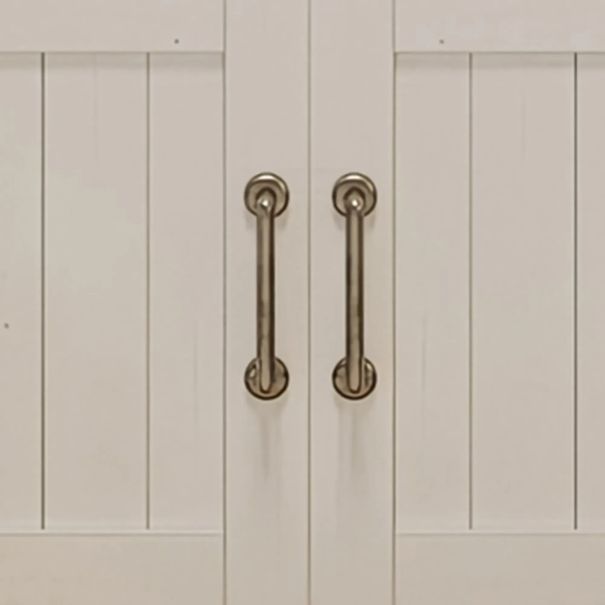 Gosford Large Open Bookcase with 2 Doors - Grey, Reclaimed Wood