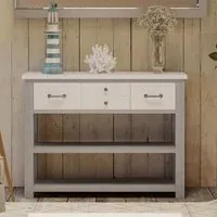 Gosford Reclaimed Wood 4 Drawer Console Table - Grey