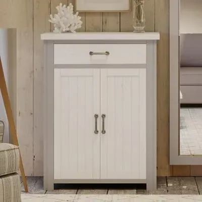 Gosford Reclaimed Wood Shoe Cupboard - Grey image