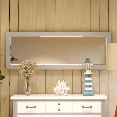 Gosford Reclaimed Wood Wall Mirror - Grey image