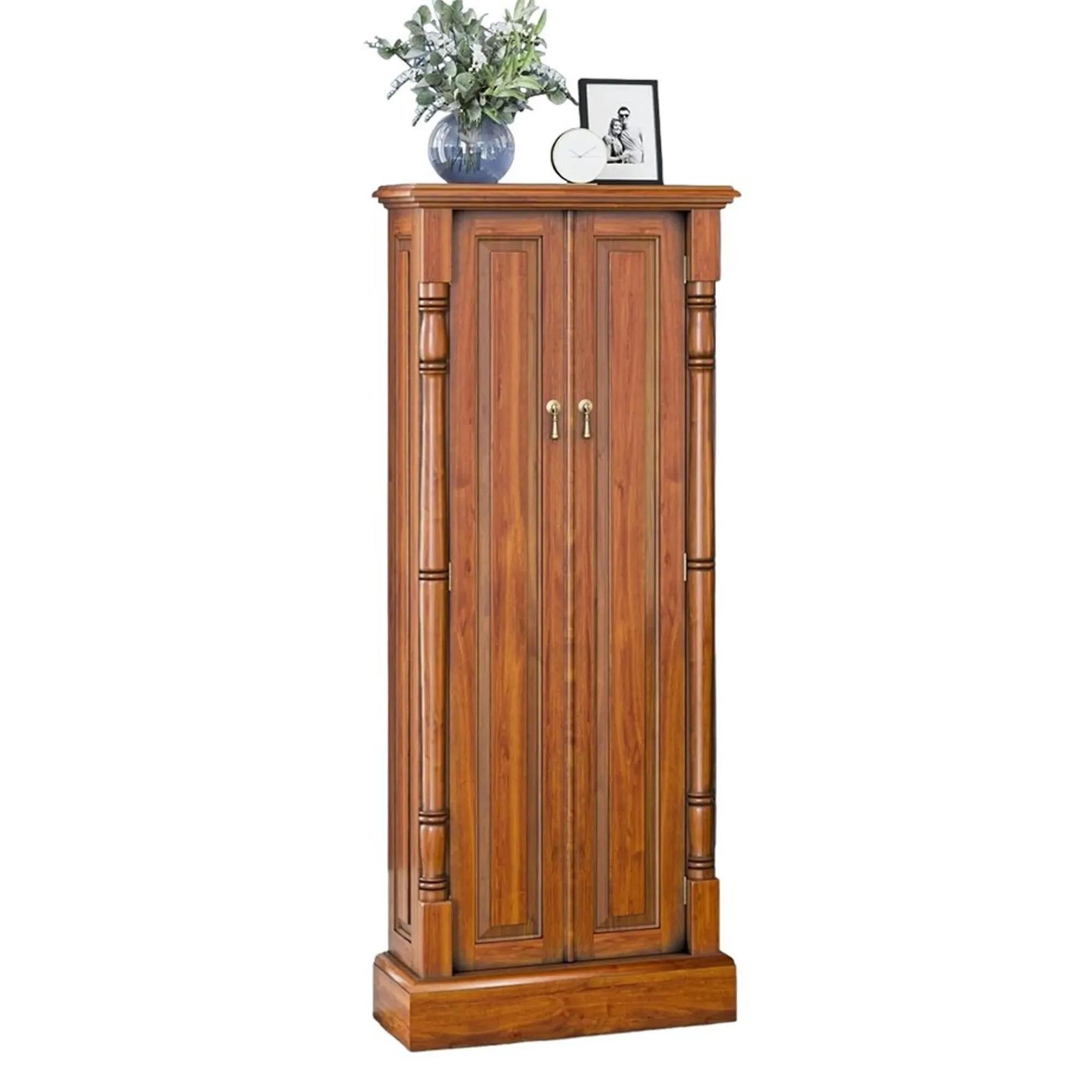 Lincoln CD and DVD Cupboard - Light Brown, Mahogany