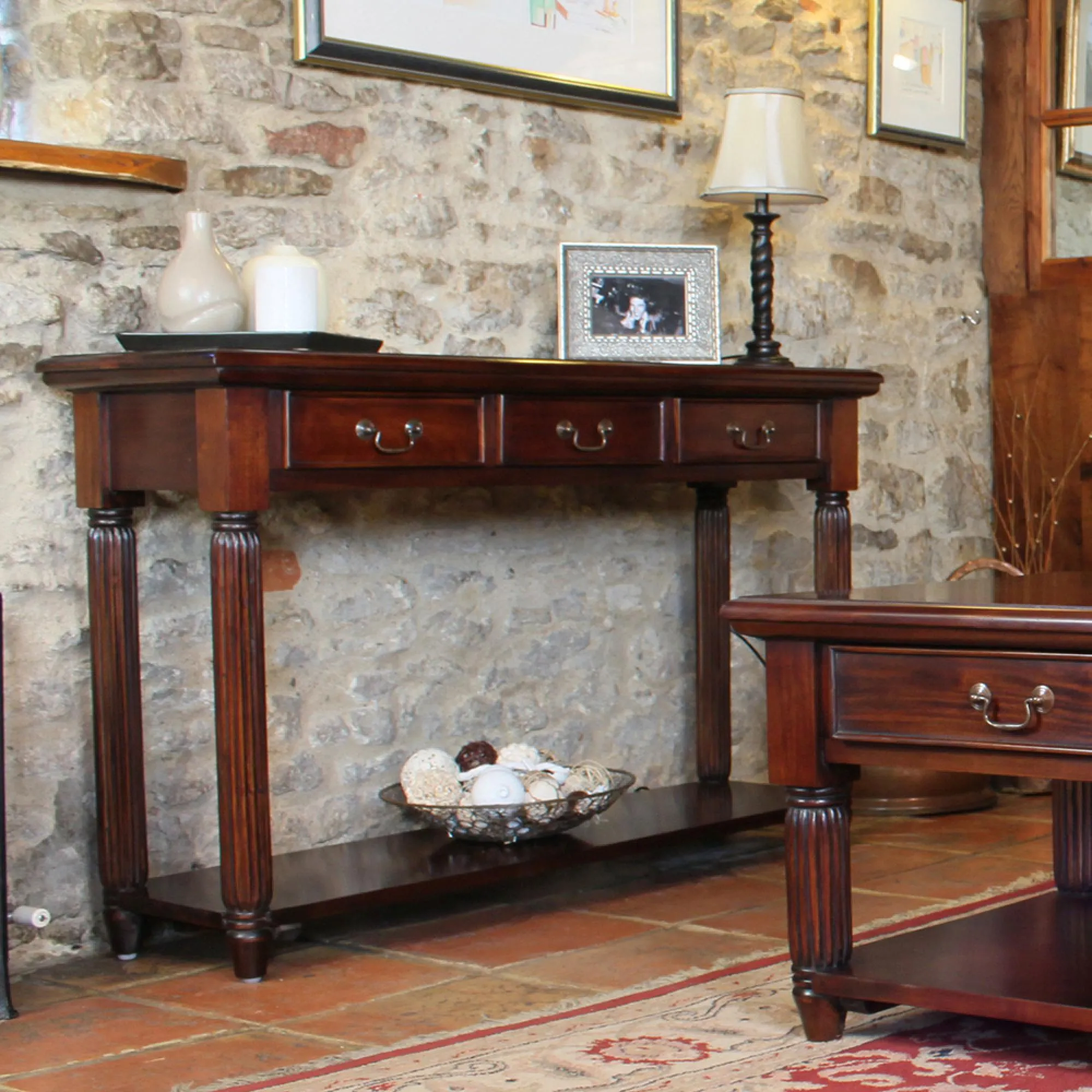 Luton Console Table - Mahogany