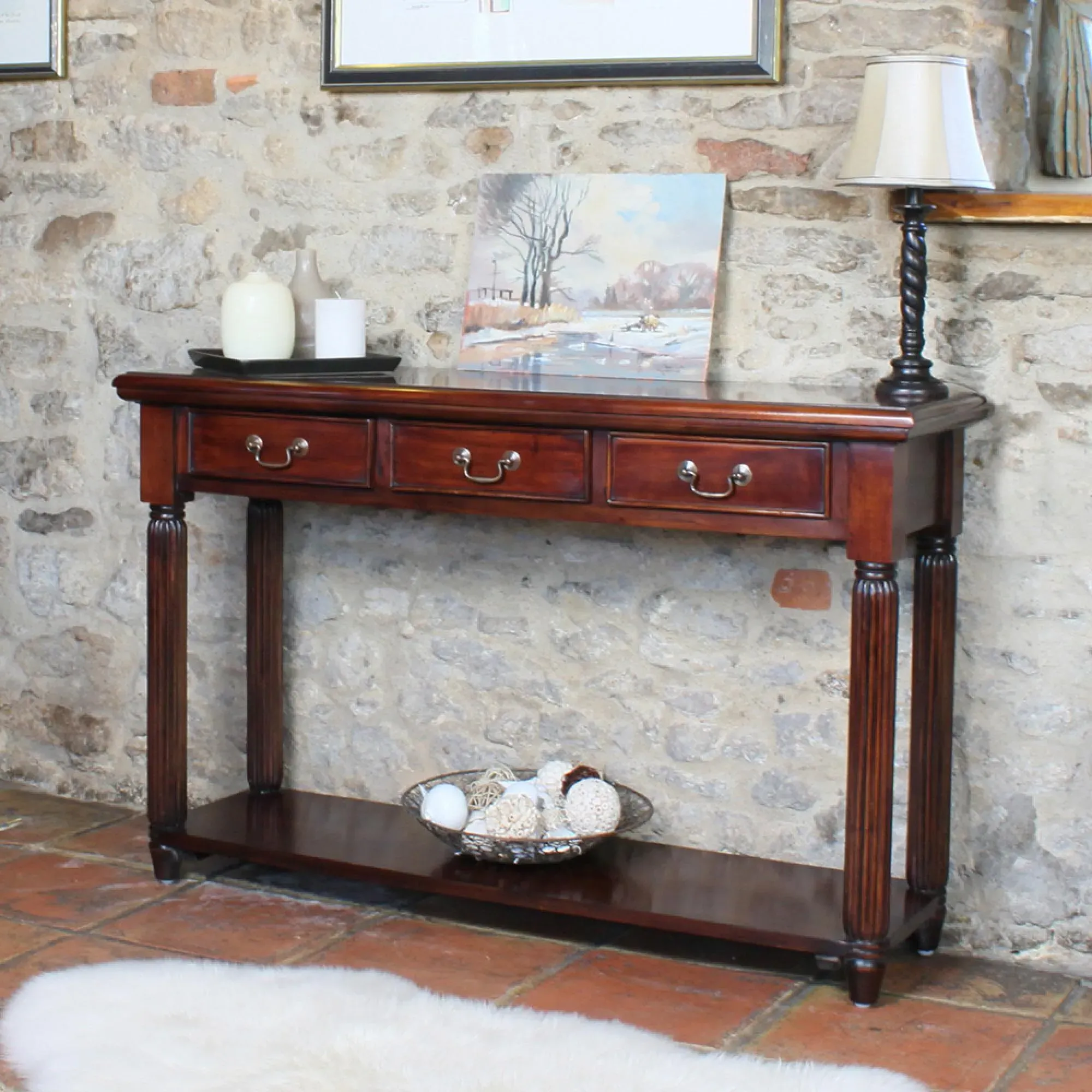 Luton Console Table - Mahogany