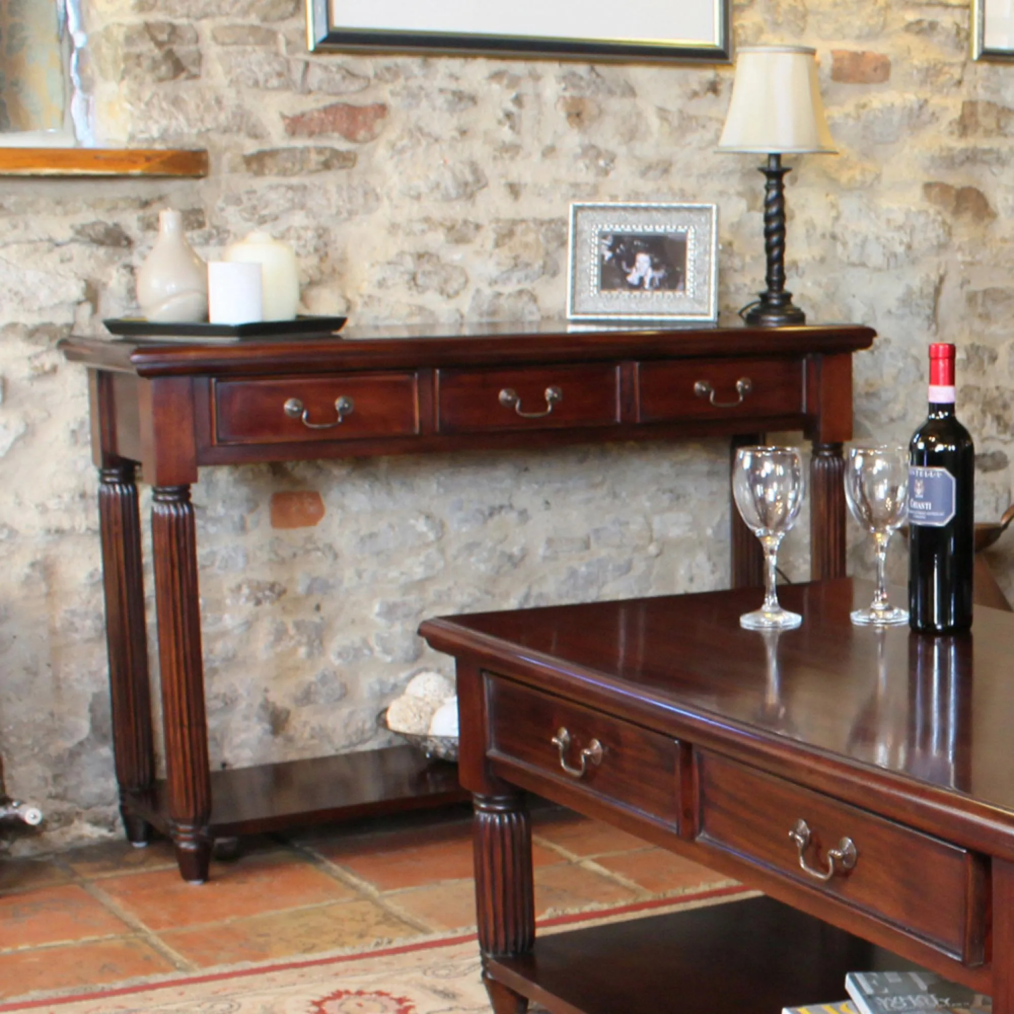 Luton Console Table - Mahogany