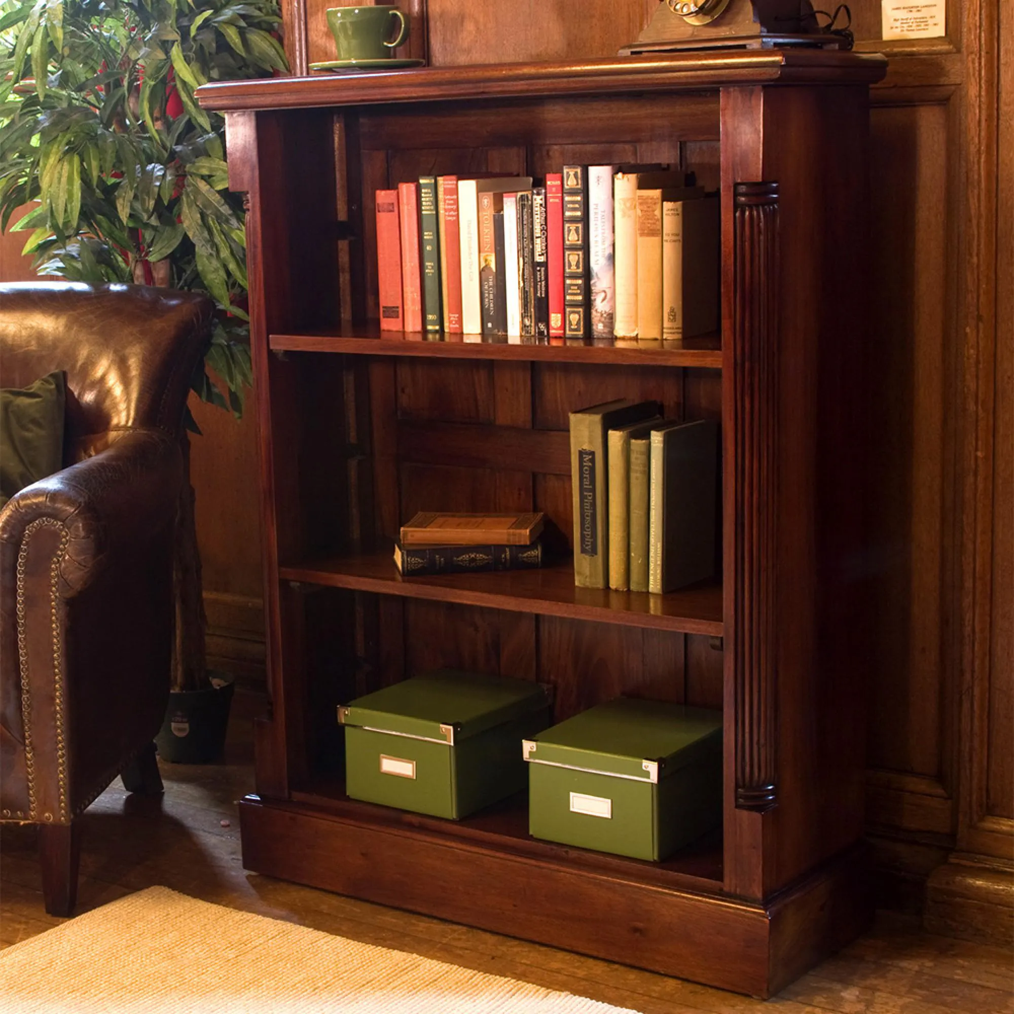 Luton Low Bookcase - Mahogany
