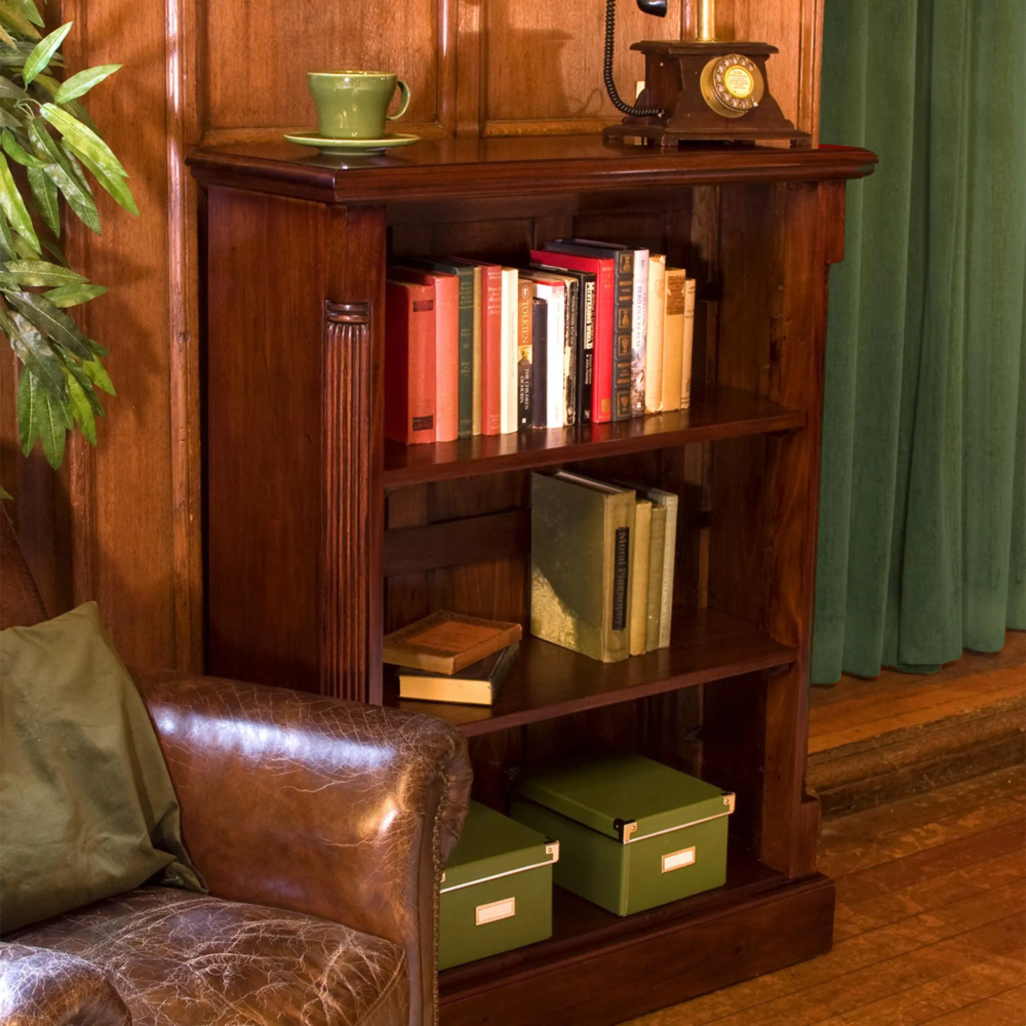 Luton Low Bookcase - Mahogany