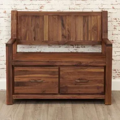 Madera Walnut Storage Bench - Satin Lacquer image