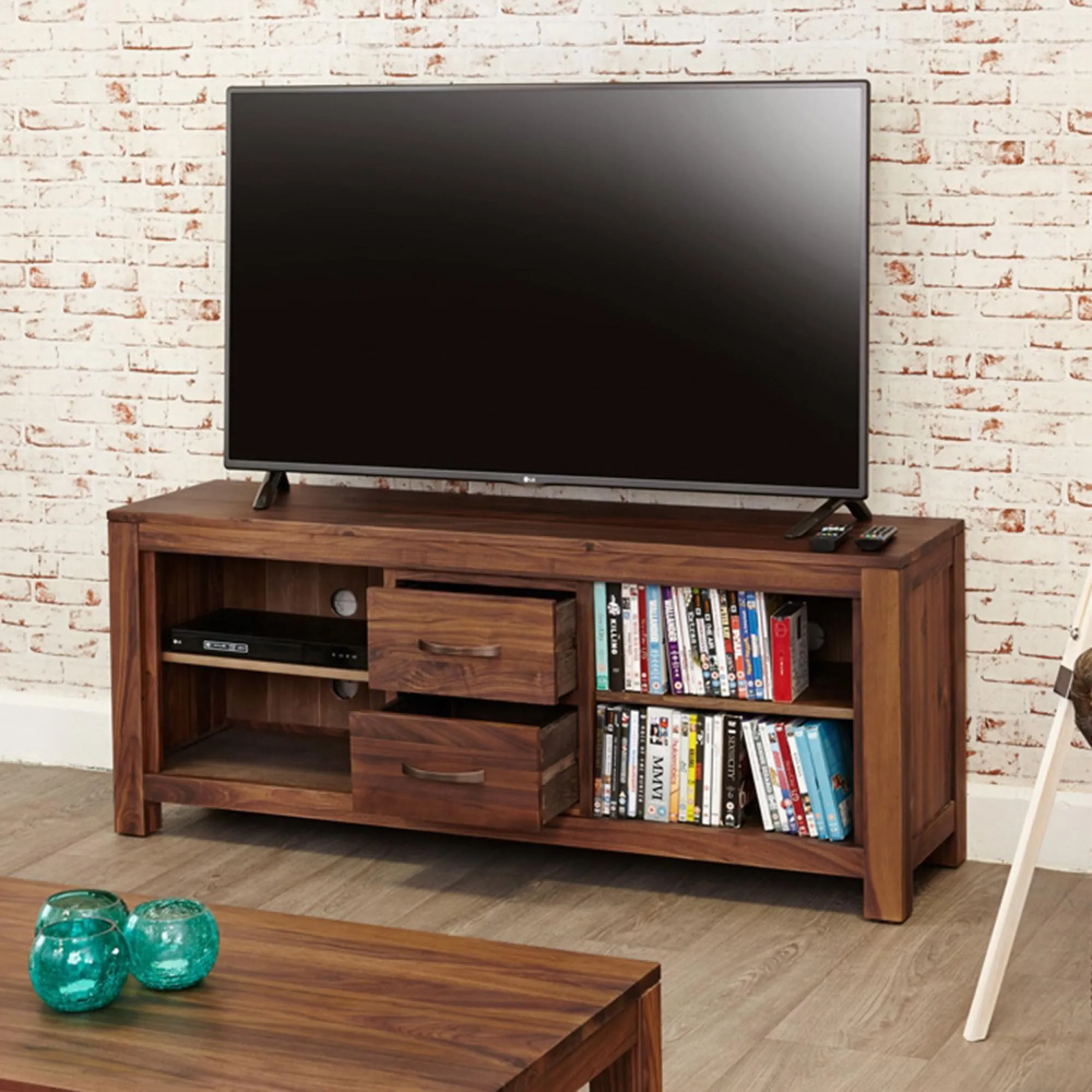 Madera Wide TV Unit - Walnut