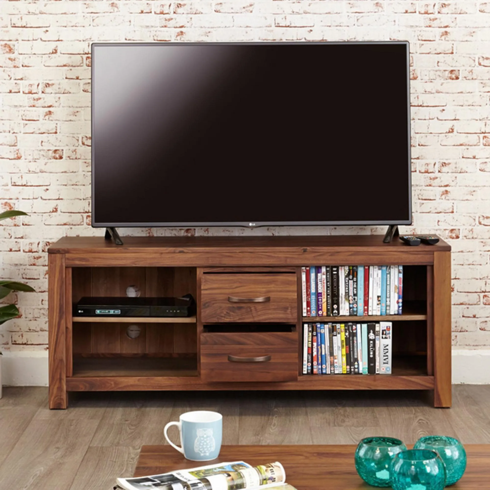 Madera Wide TV Unit - Walnut