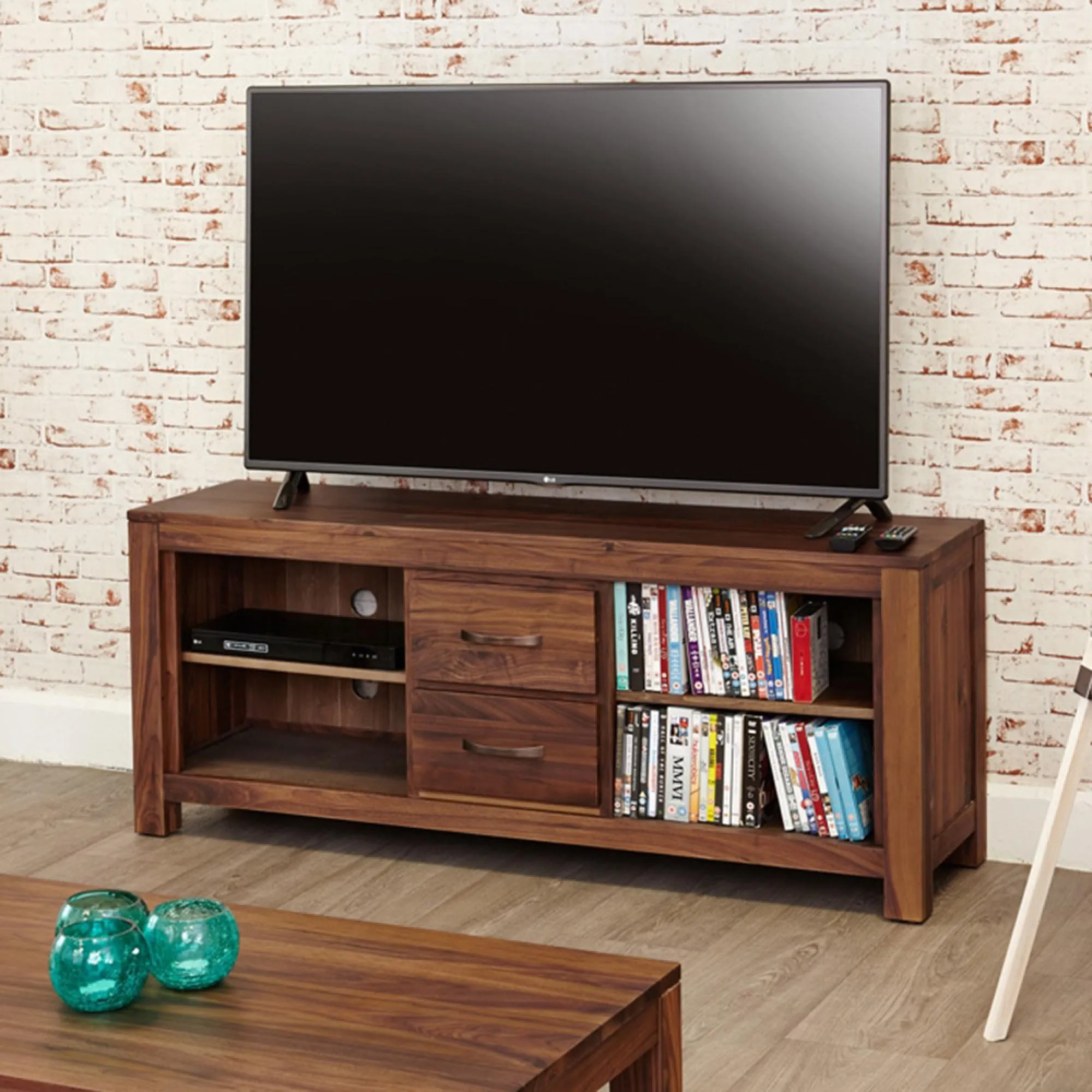 Madera Wide TV Unit - Walnut
