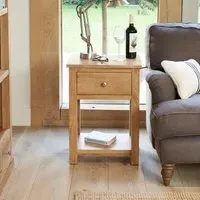 Martin 1 Drawer Lamp Table - Oak