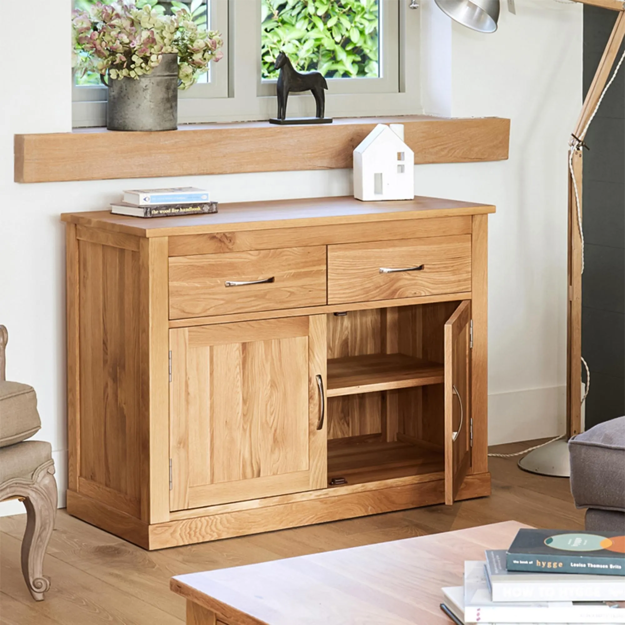 Martin Narrow Small Sideboard - Oak