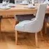 Martin Oak Dining Chair - Grey, Fabric