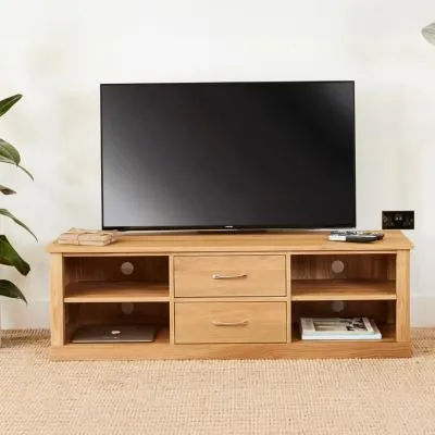 Martin Oak Mounted TV Cabinet - Satin Lacquer