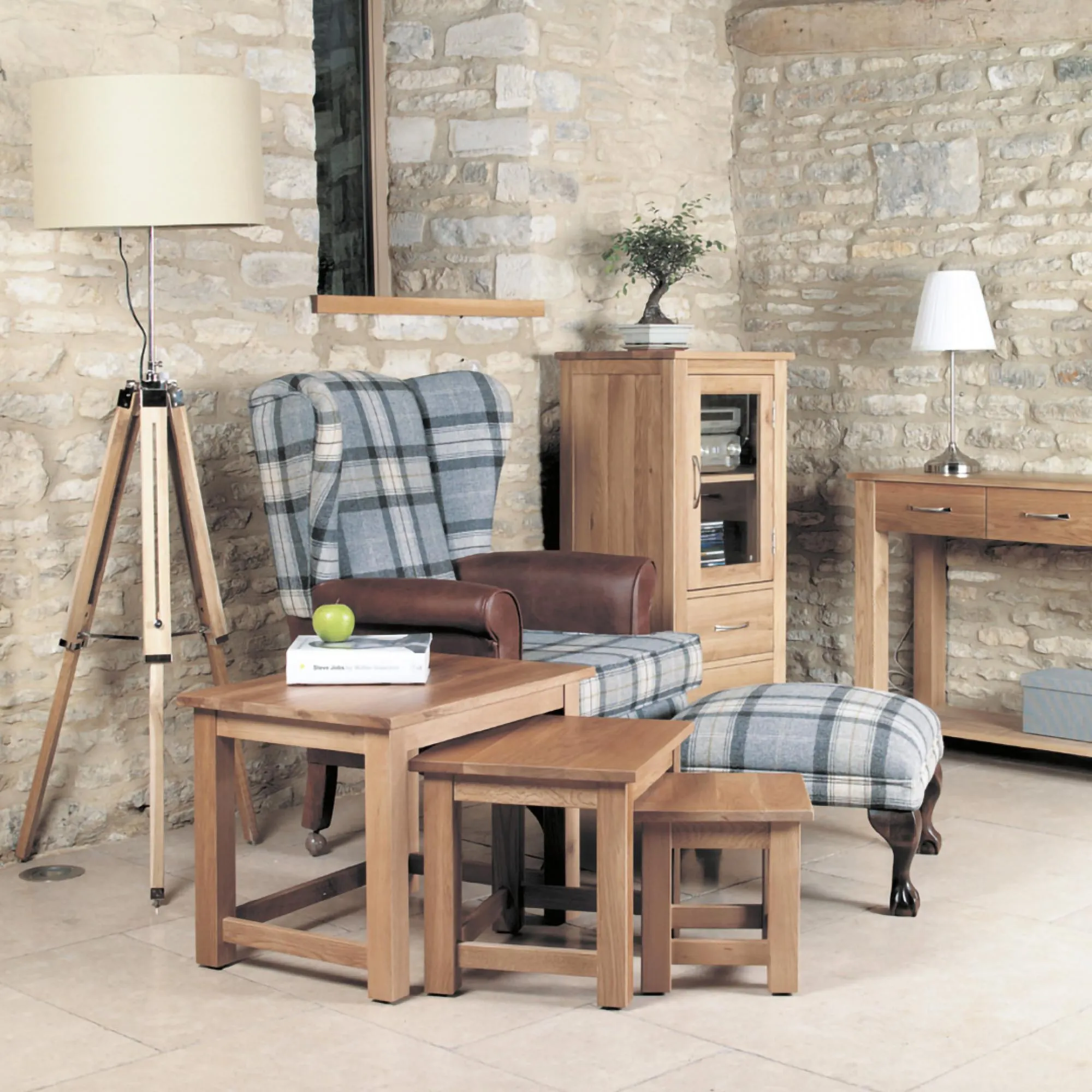 Martin Oak Nest of Tables - Oak