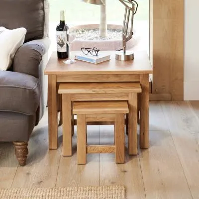 Martin Oak Nest of Tables - Oak