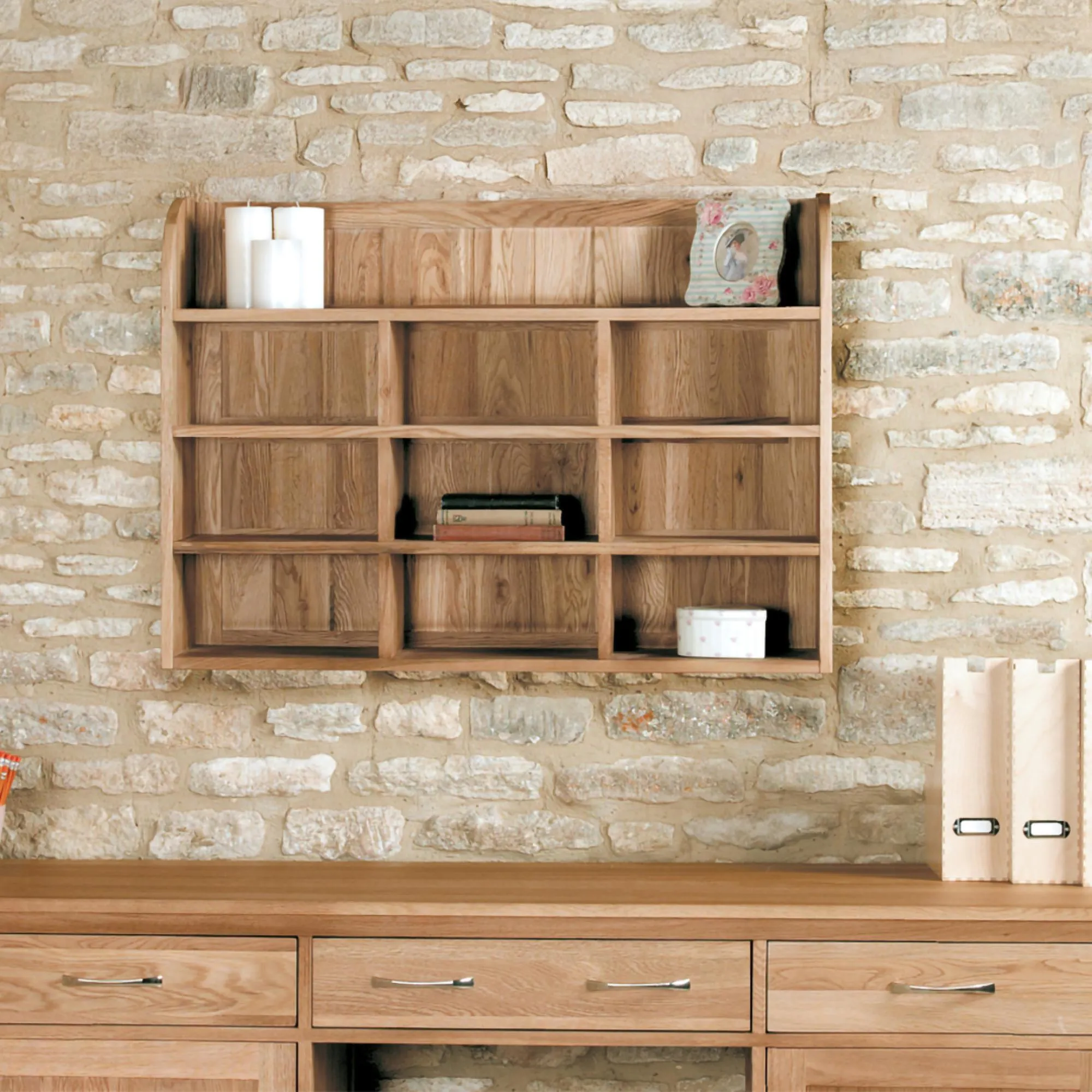 Martin Oak Wall Rack - Satin Lacquer