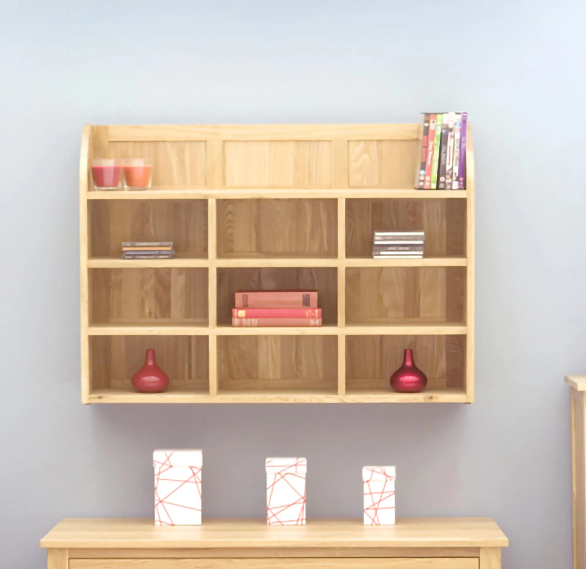 Martin Oak Wall Rack - Satin Lacquer