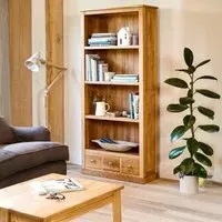 Martin Wide Bookcase - Oak