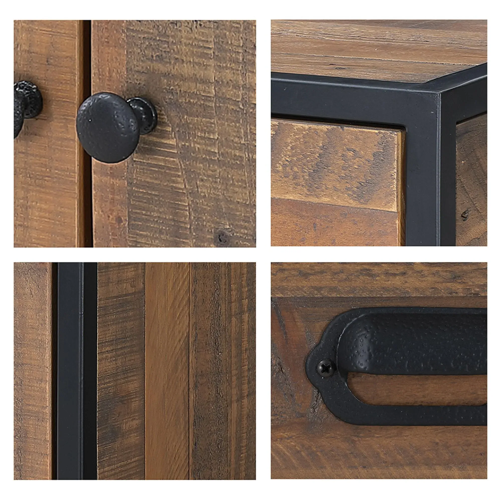 Olmsted 2 Door Console Table - Natural, Reclaimed Wood