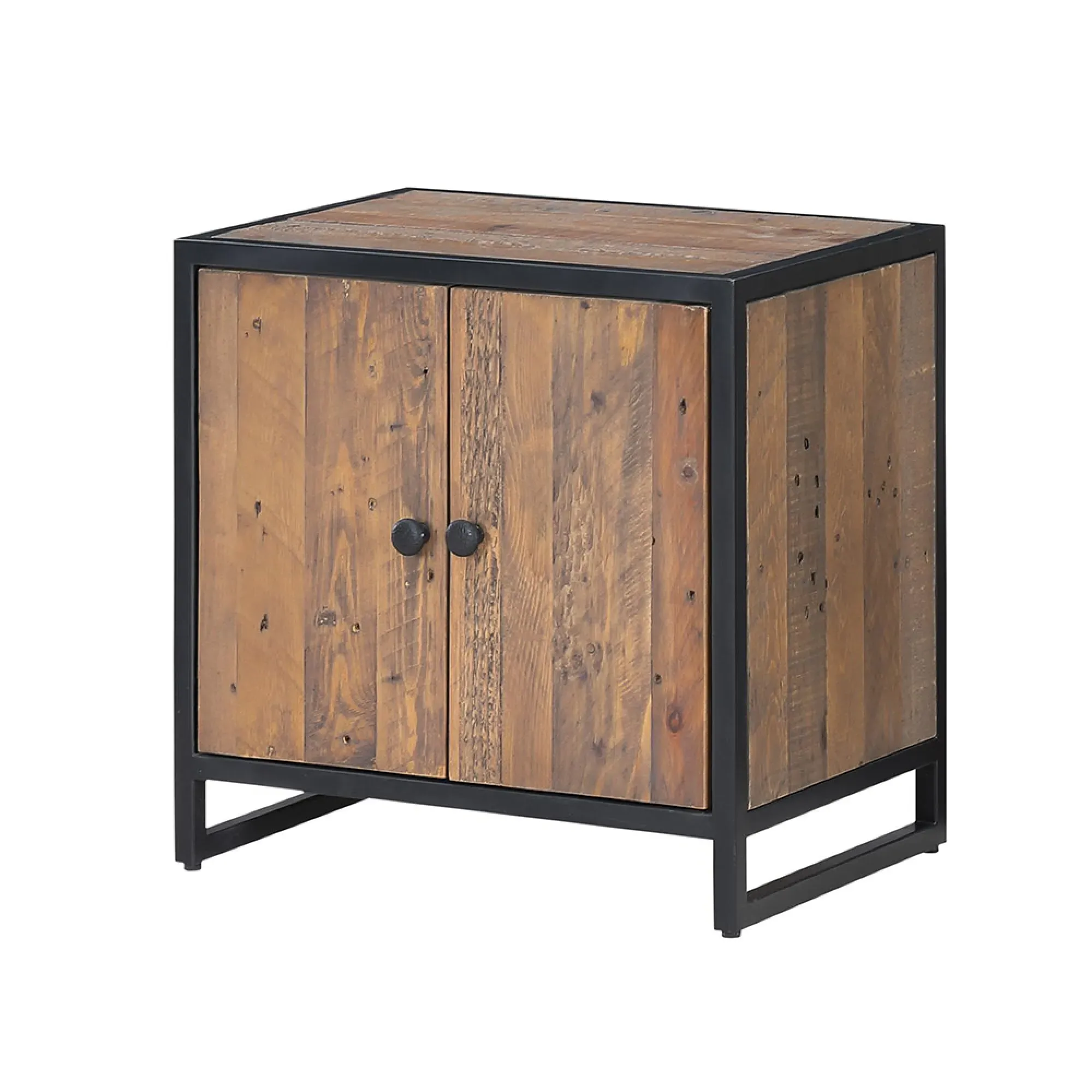 Olmsted 2 Door Low Cupboard - Natural, Reclaimed Wood