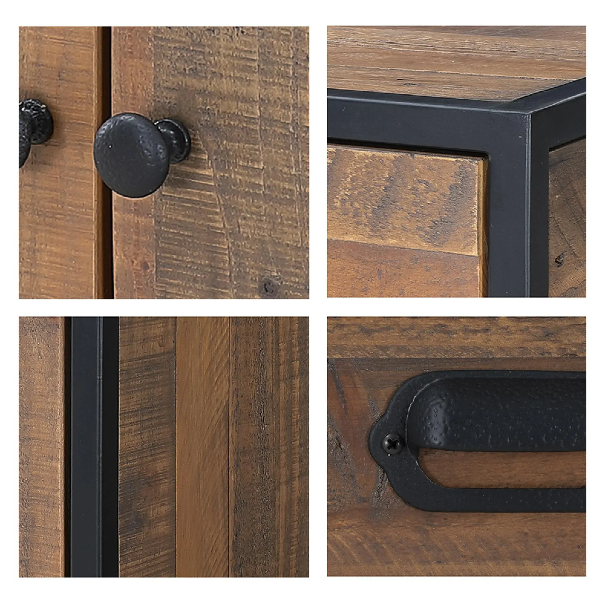 Olmsted 2 Door TV Unit - Natural, Reclaimed Wood