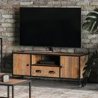 Olmsted 2 Door TV Unit - Natural, Reclaimed Wood