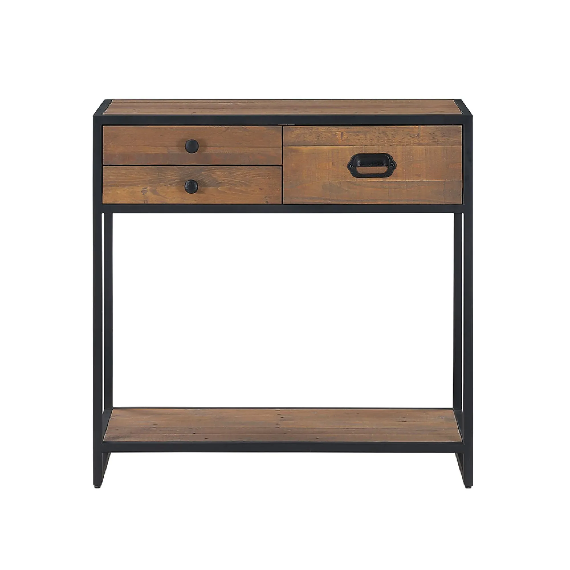 Olmsted 3 Drawer Console Table - Natural, Reclaimed Wood