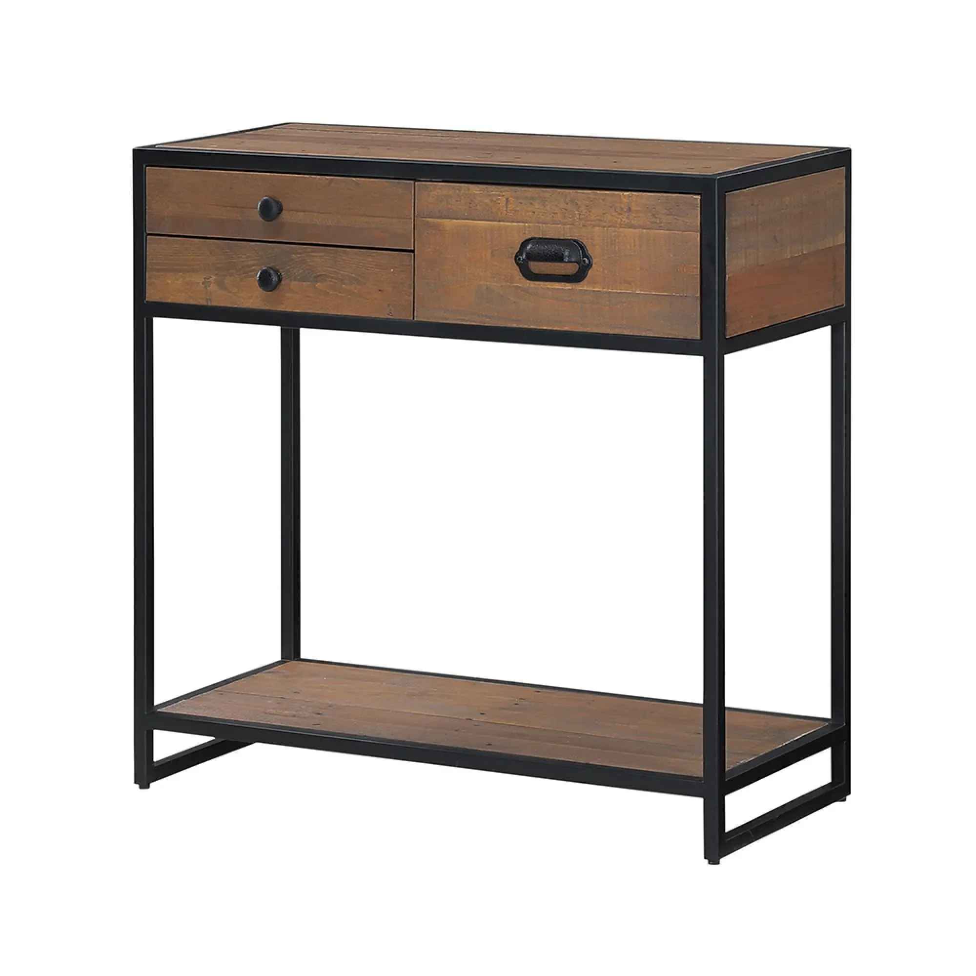 Olmsted 3 Drawer Console Table - Natural, Reclaimed Wood