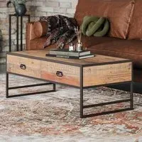 Olmsted 4 Drawer Coffee Table - Natural, Reclaimed Wood