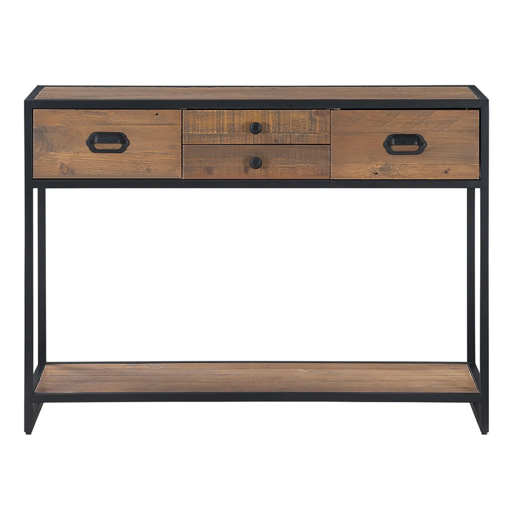 Olmsted 4 Drawer Console Table - Natural, Reclaimed Wood
