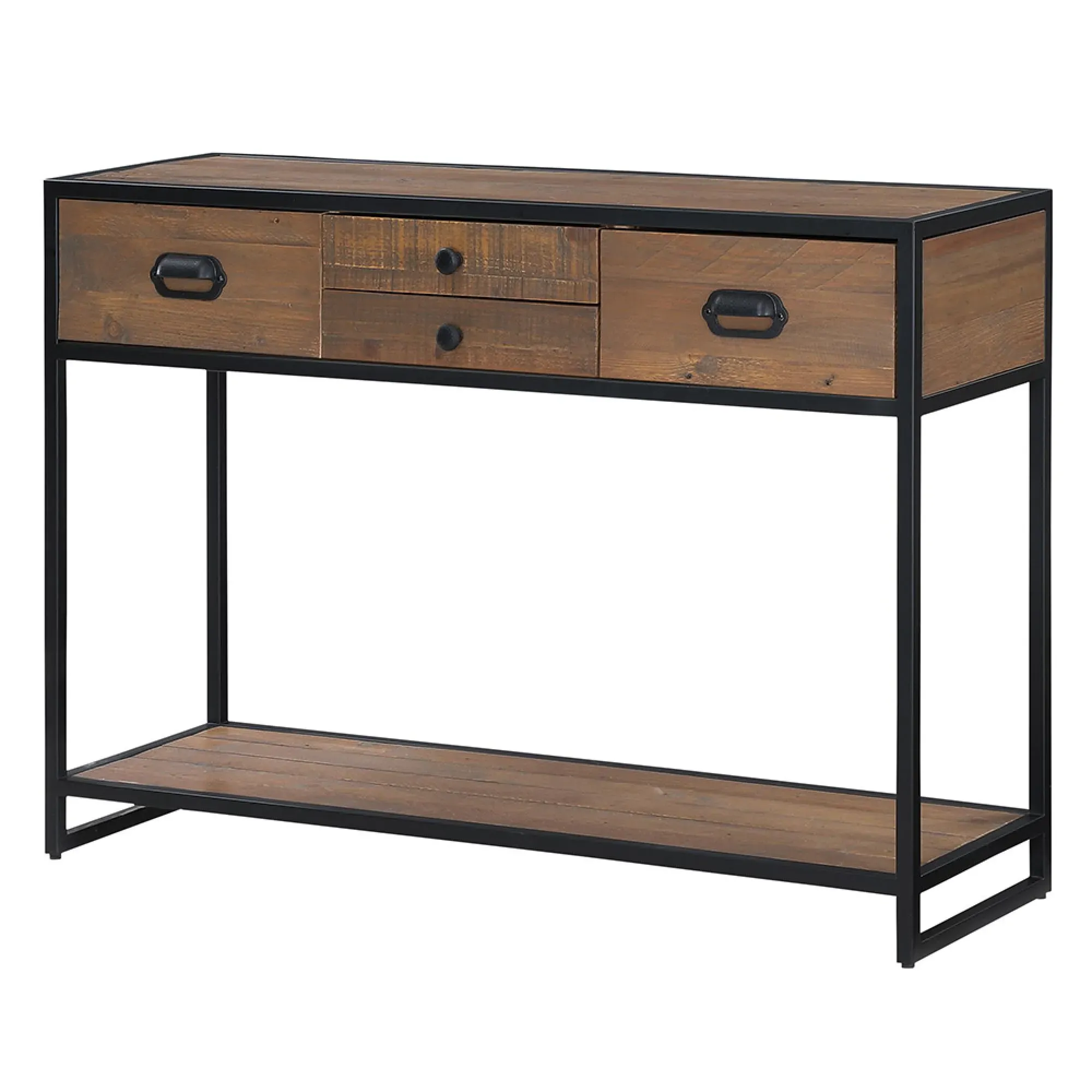 Olmsted 4 Drawer Console Table - Natural, Reclaimed Wood