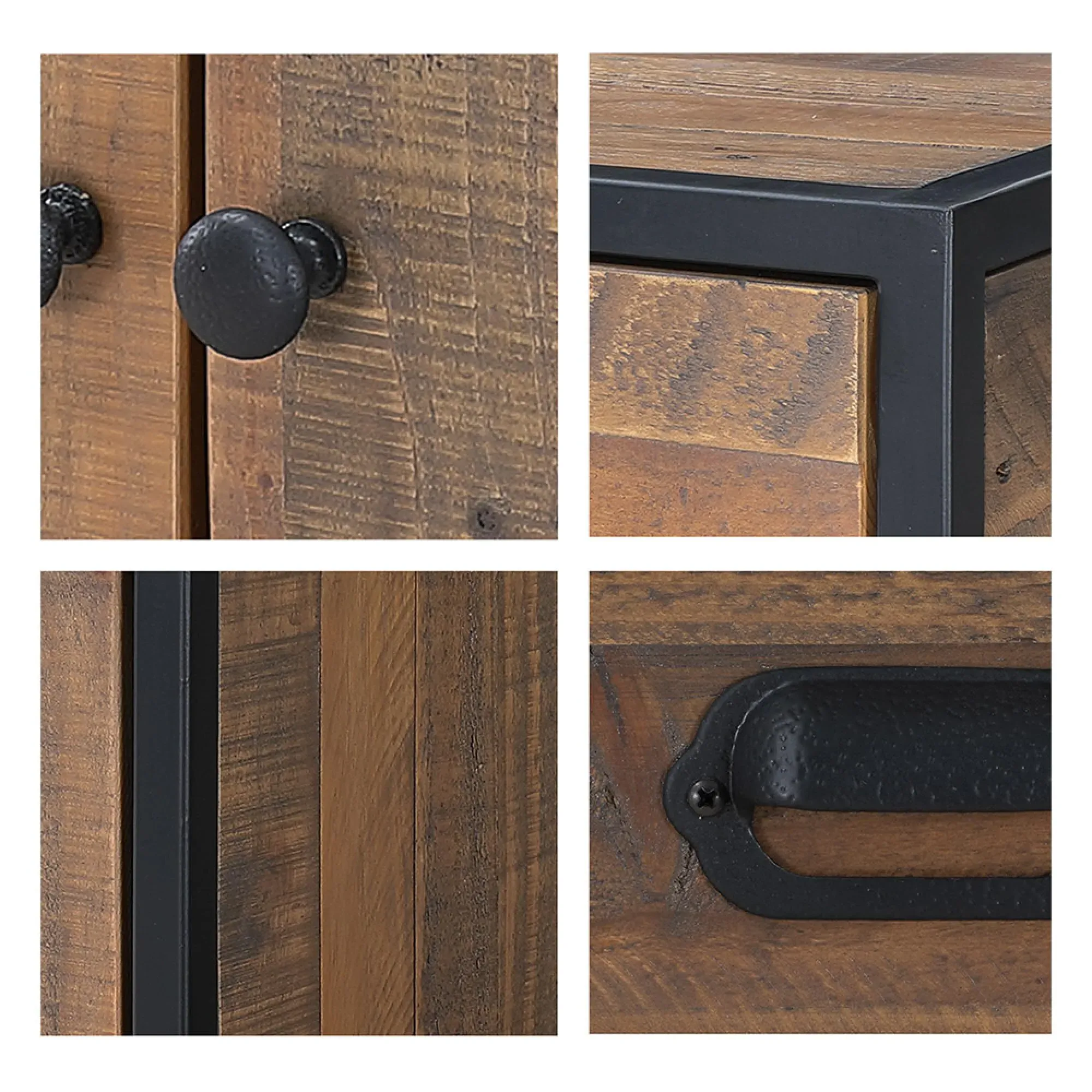 Olmsted Modular 2 Door Cupboard - Natural, Reclaimed Wood