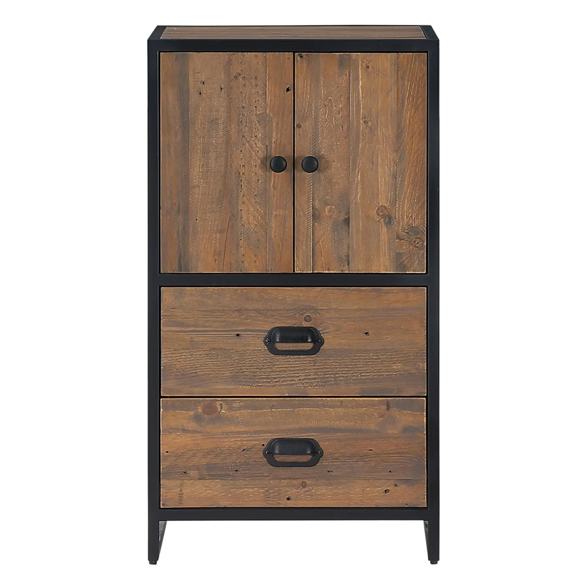 Olmsted Modular 2 Drawer Cupboard - Natural, Reclaimed Wood