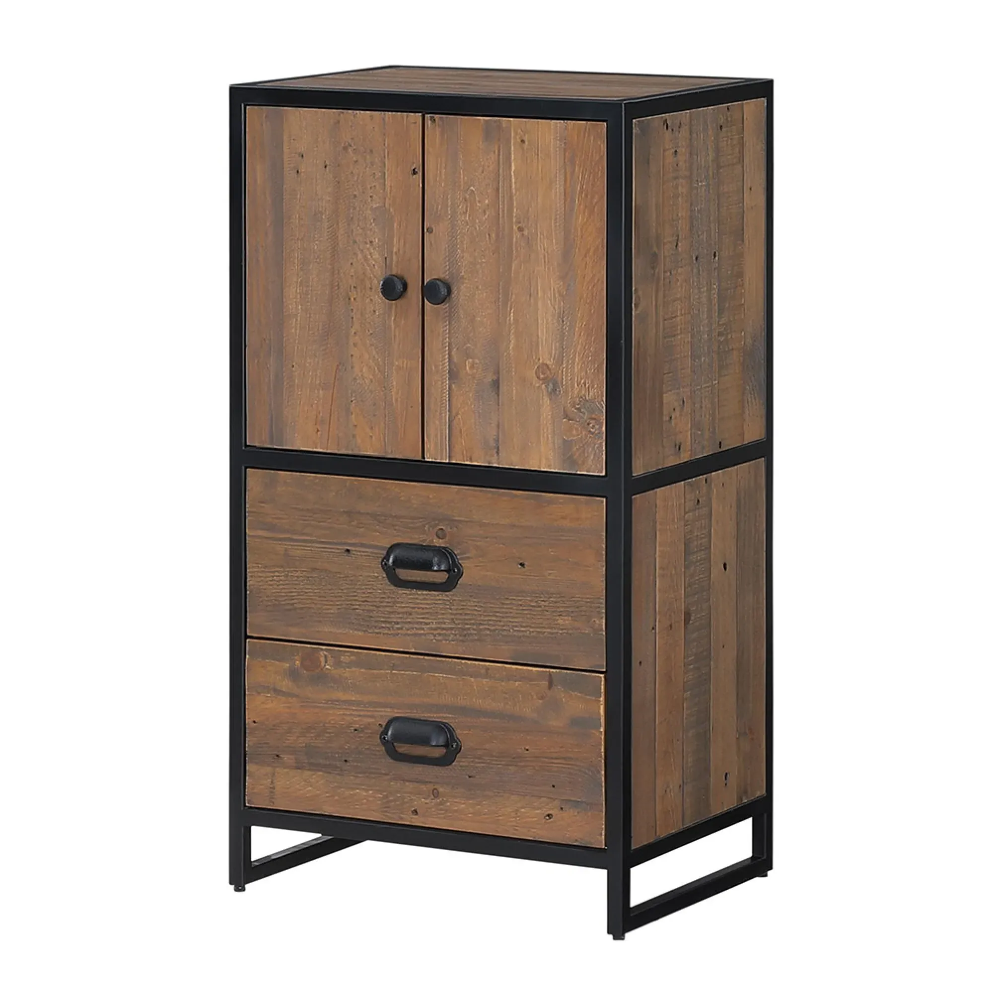 Olmsted Modular 2 Drawer Cupboard - Natural, Reclaimed Wood