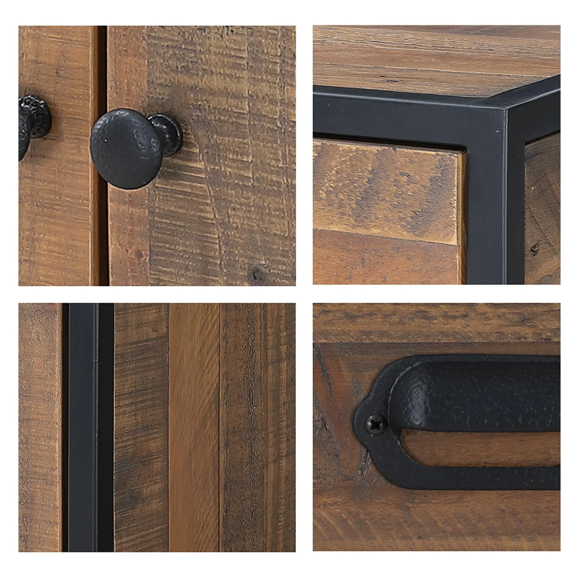 Olmsted Modular 2 Drawer Cupboard - Natural, Reclaimed Wood