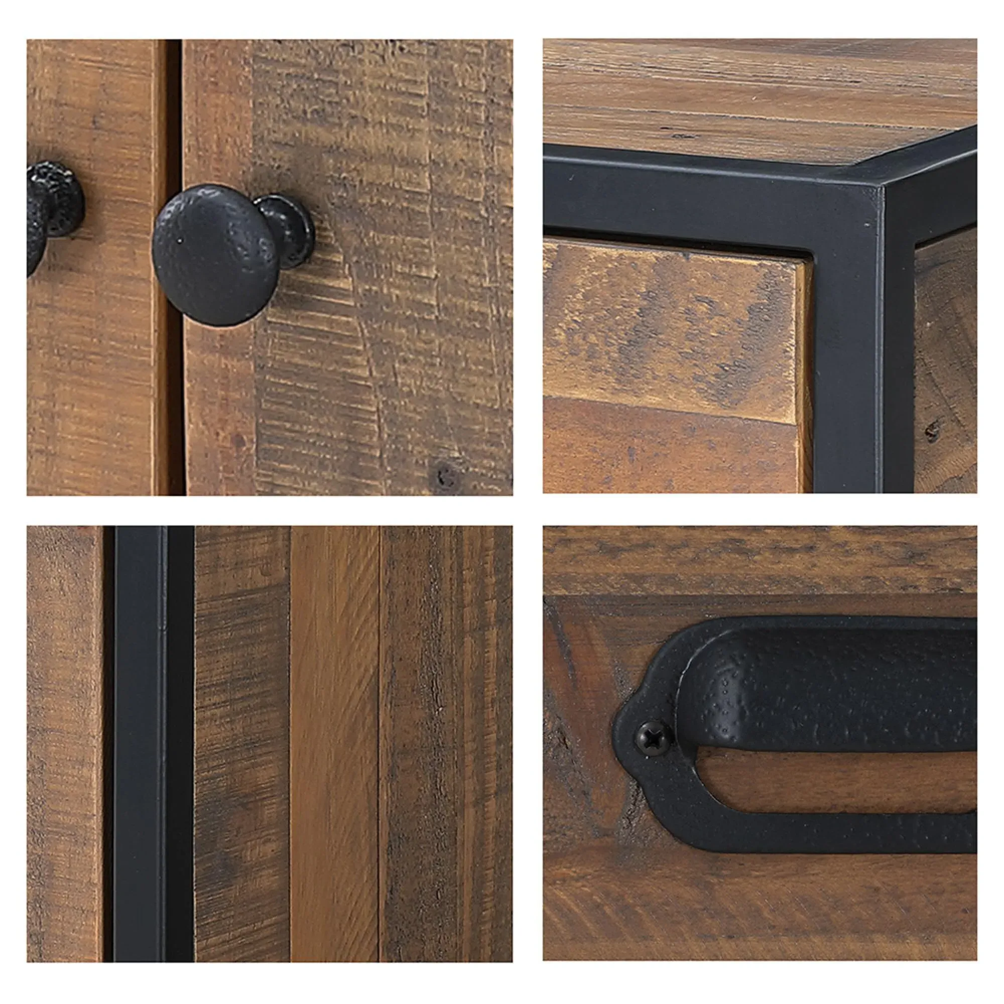 Olmsted Reclaimed Wood 1 Drawer Side Table - Natural