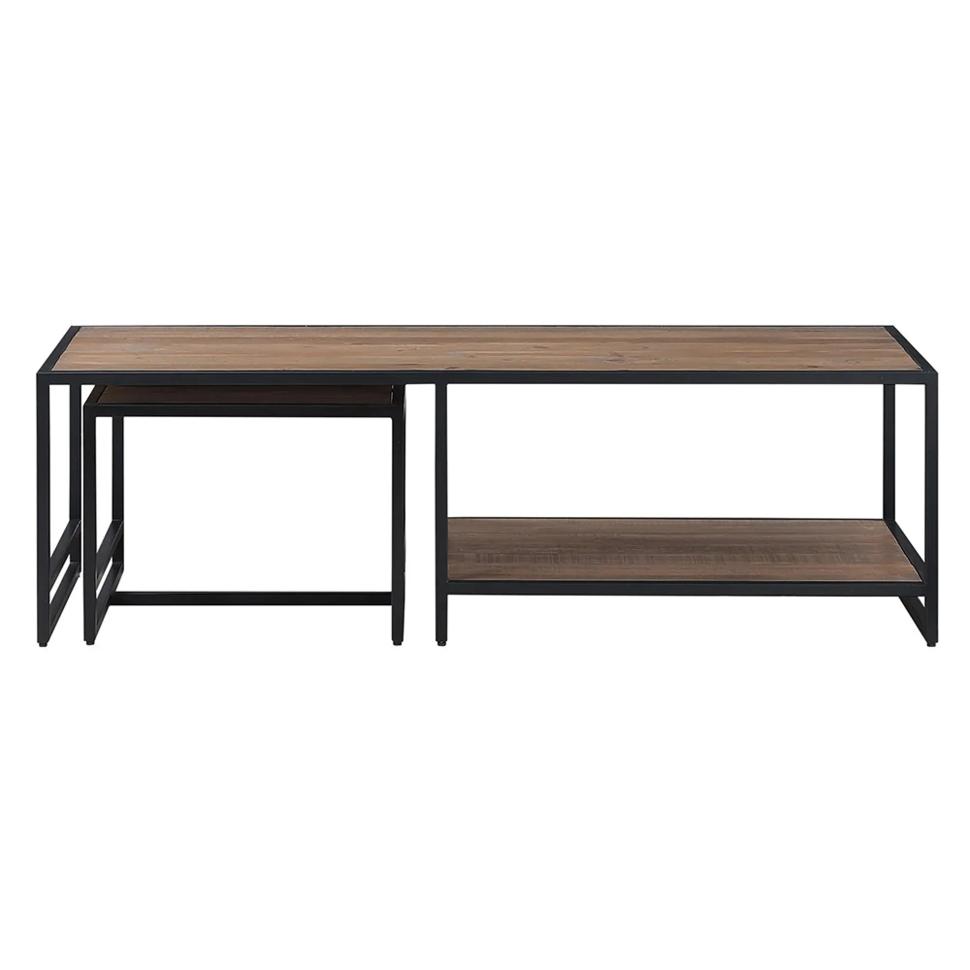 Olmsted Reclaimed Wood Coffee Table with Side Table - Natural