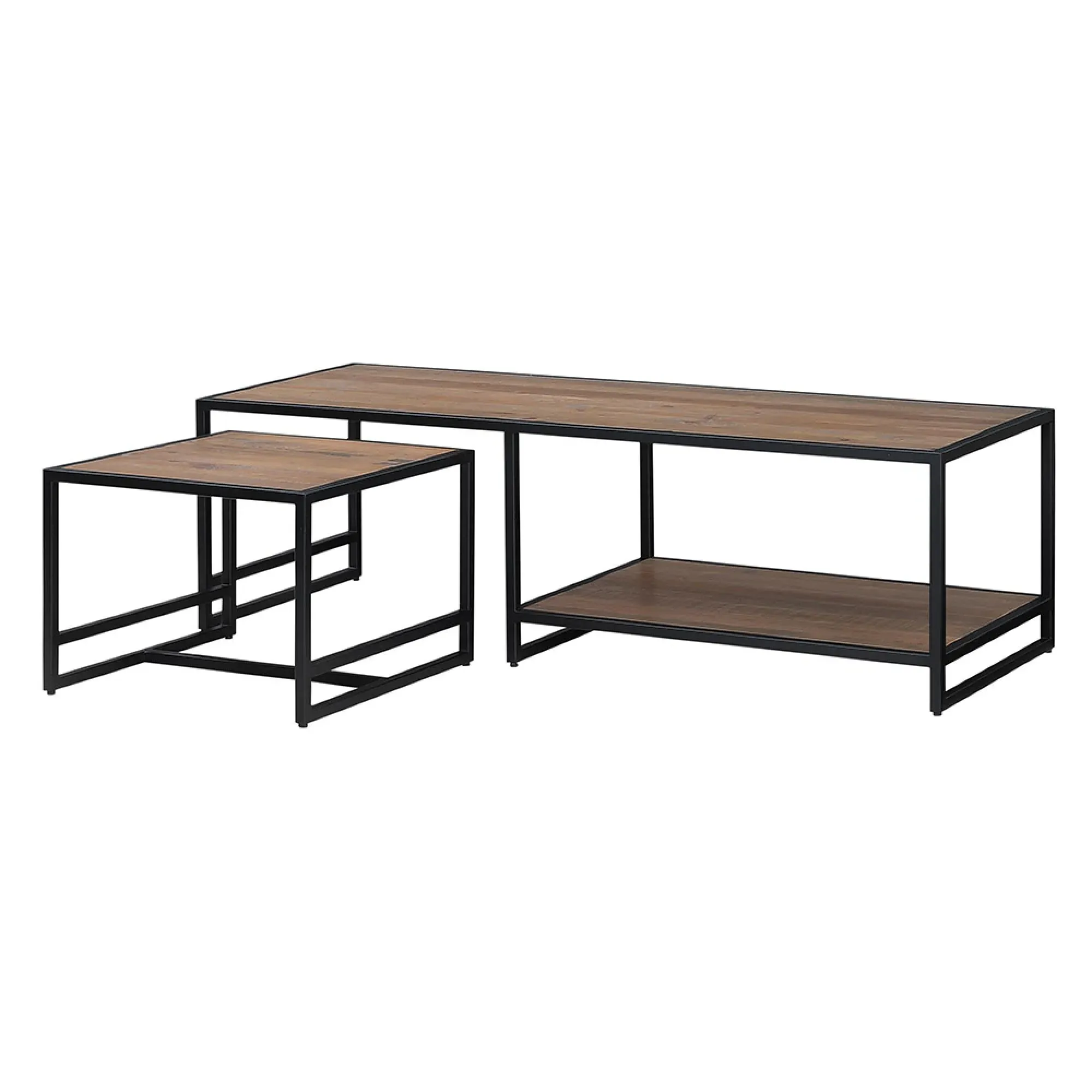 Olmsted Reclaimed Wood Coffee Table with Side Table - Natural