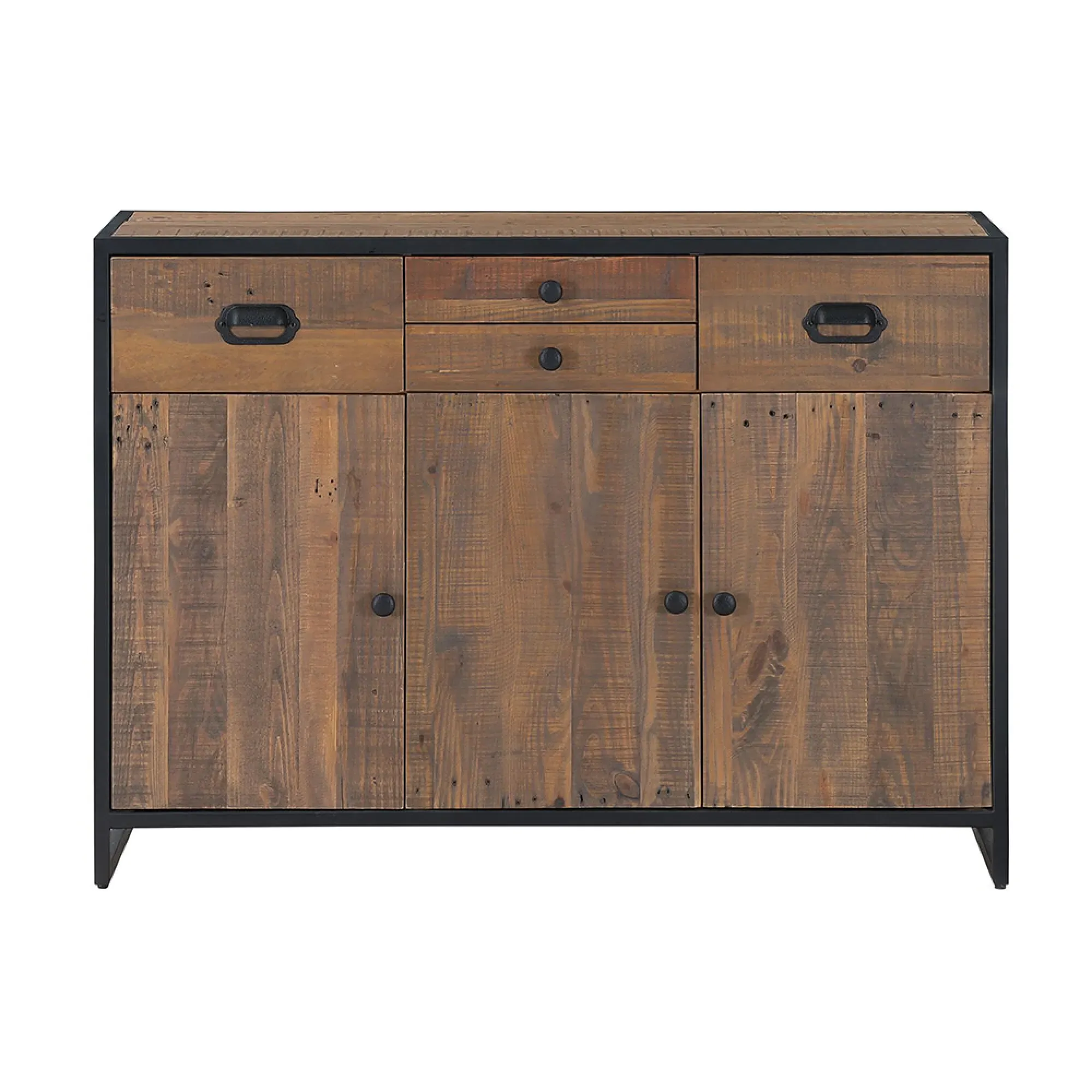 Olmsted Small Sideboard with 3 Doors - Natural, Reclaimed Wood
