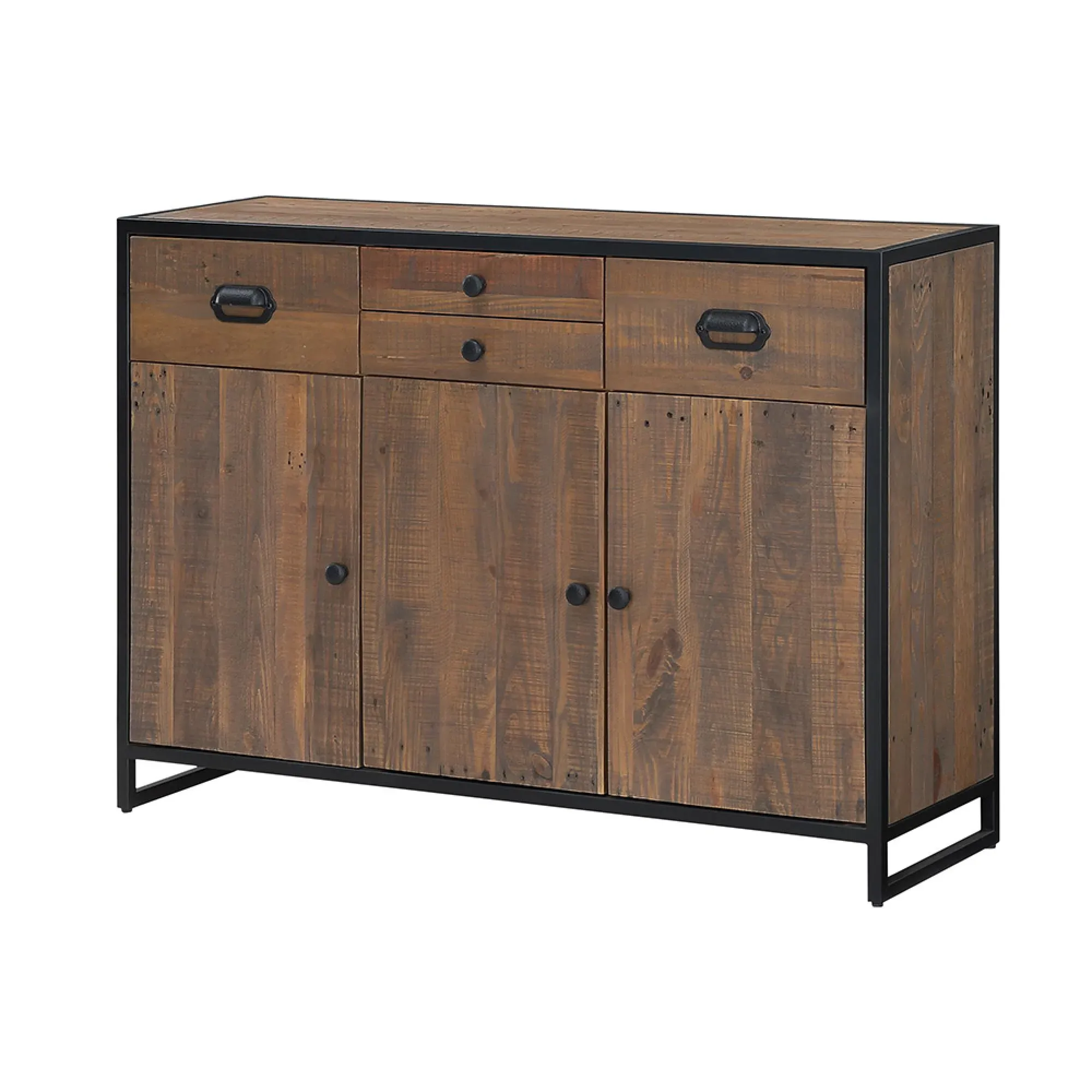 Olmsted Small Sideboard with 3 Doors - Natural, Reclaimed Wood