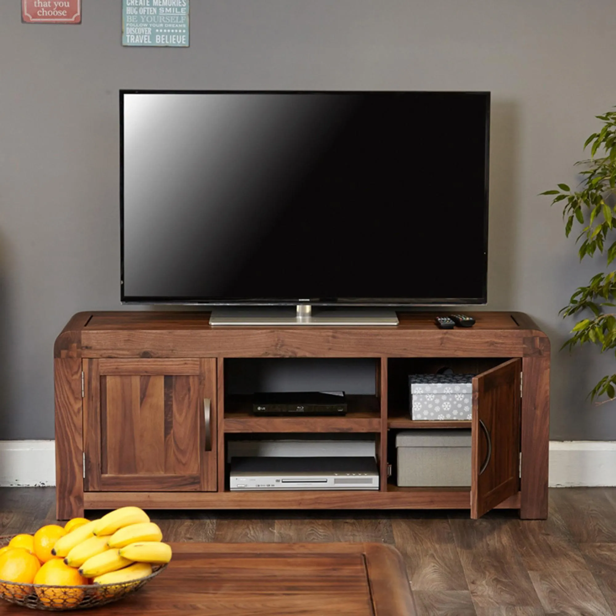 Shelby 2 Door TV Cabinet - Walnut