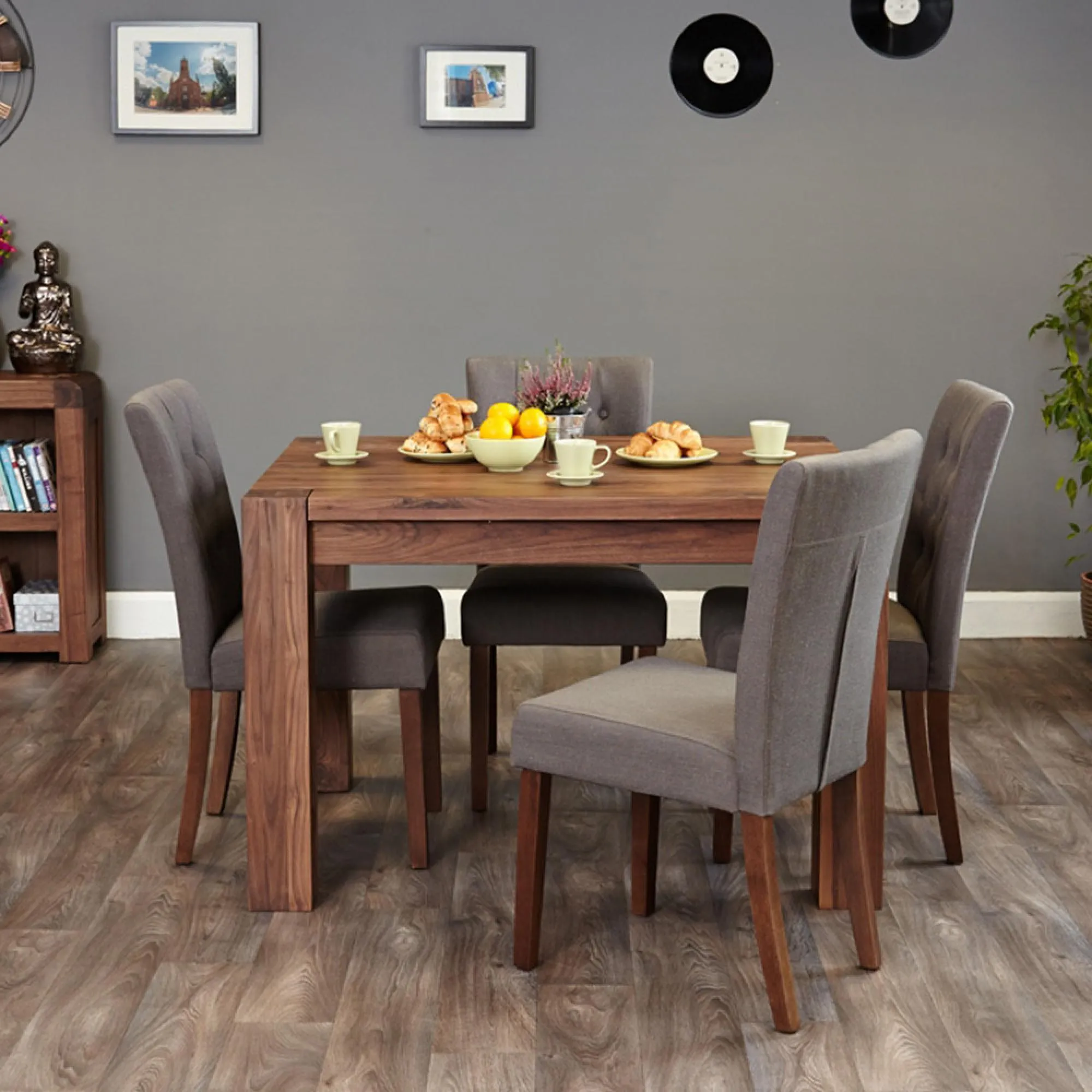Shelby 4-Seater Dining Table - Walnut