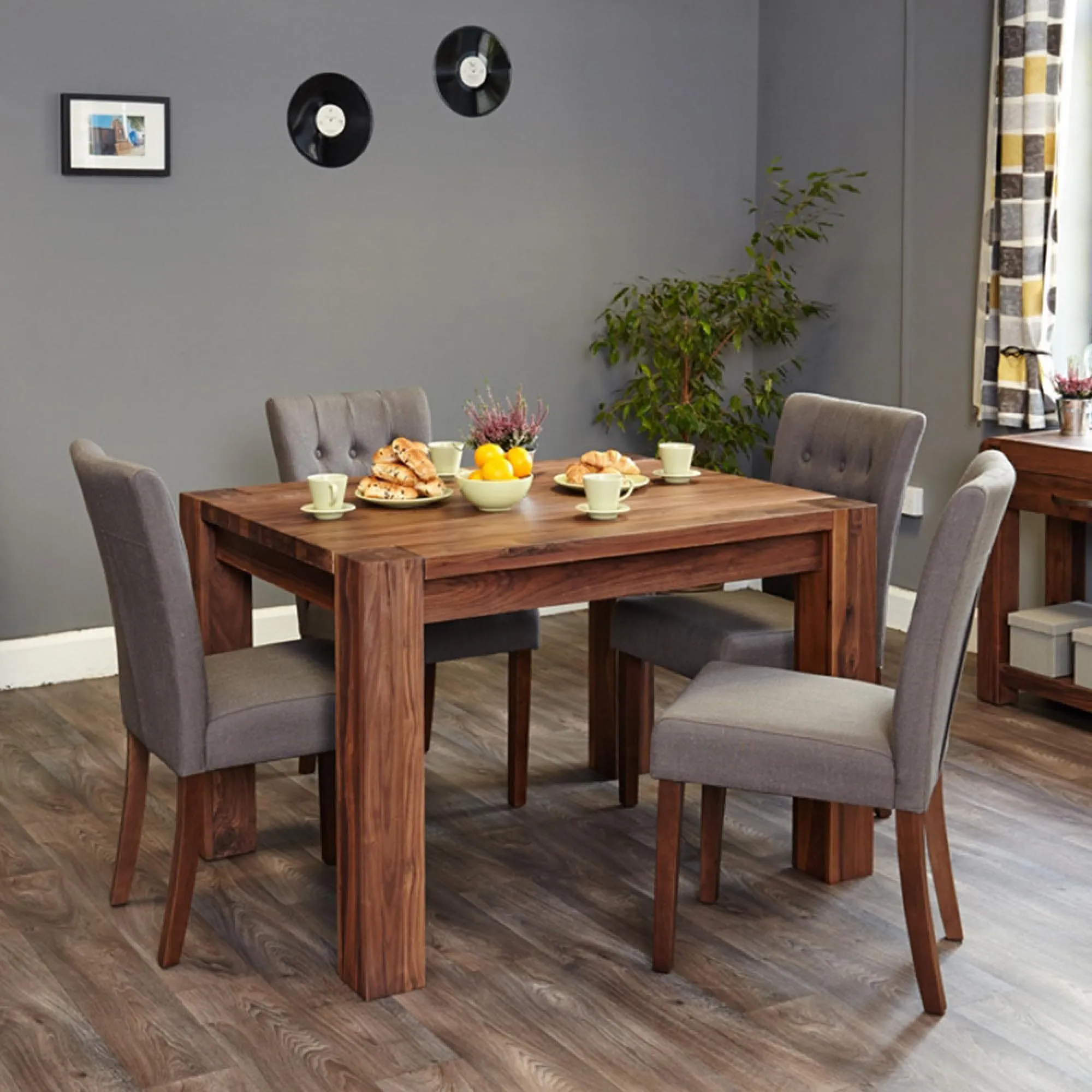 Shelby 4-Seater Dining Table - Walnut