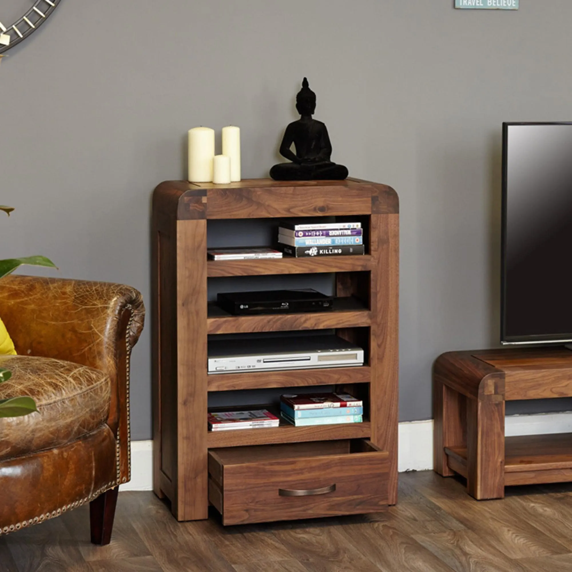 Shelby Entertainment Unit - Walnut