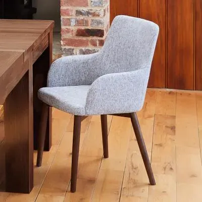 Shelby Fabric Dining Chair Set - Light Grey image