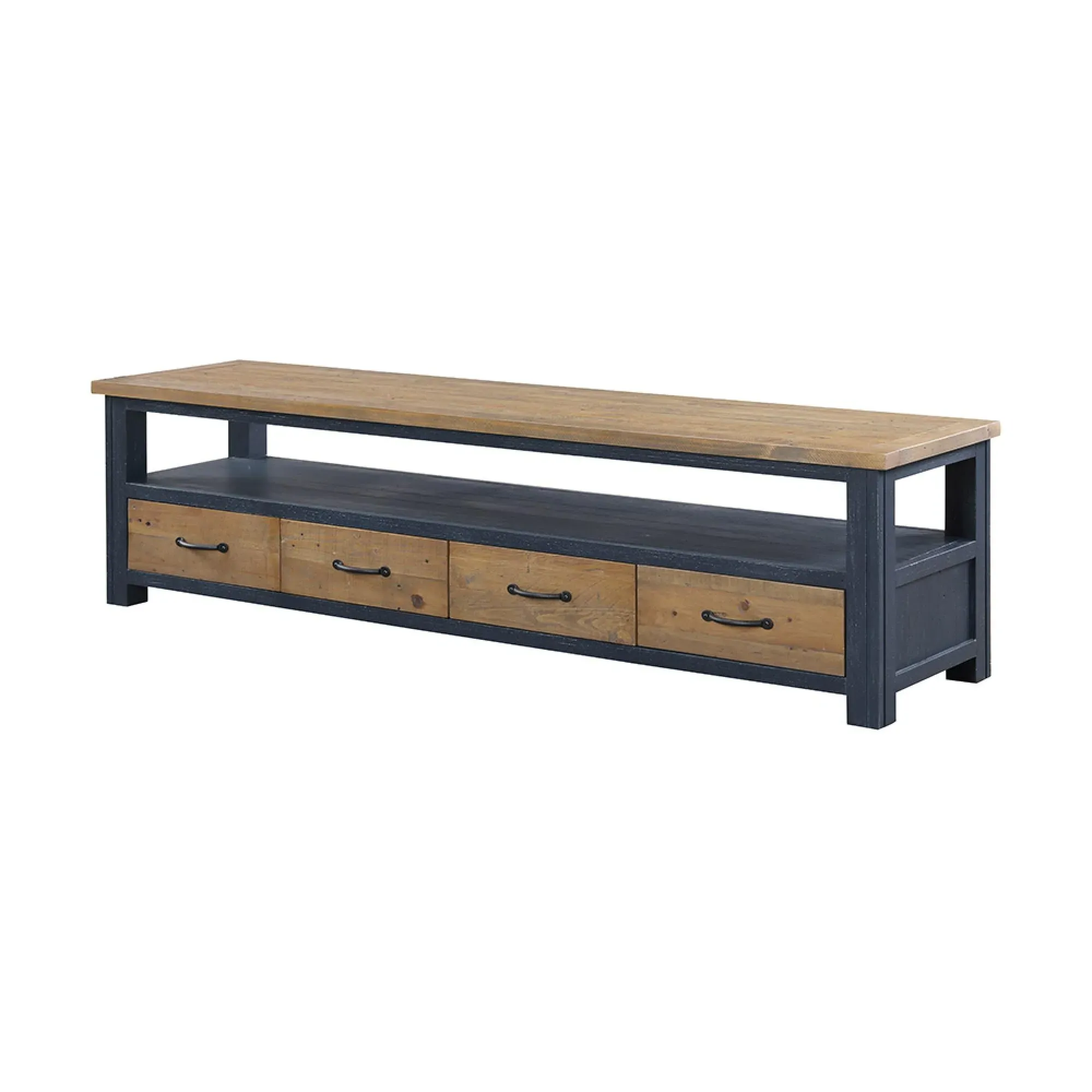 Spencer 180cm TV Unit - Blue, Lacquered