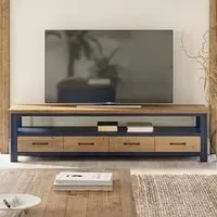 Spencer 180cm TV Unit - Blue, Lacquered